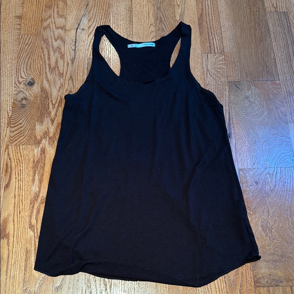 Maurices black racerback tank top size small